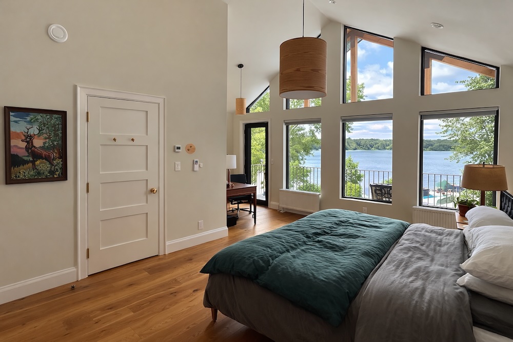 Gryffindor bedroom with king bed